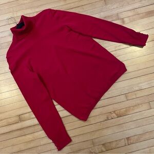 TALBOTS Turtleneck Knit Sweater Button Cuffs Cotton Modal Preppy Heritage